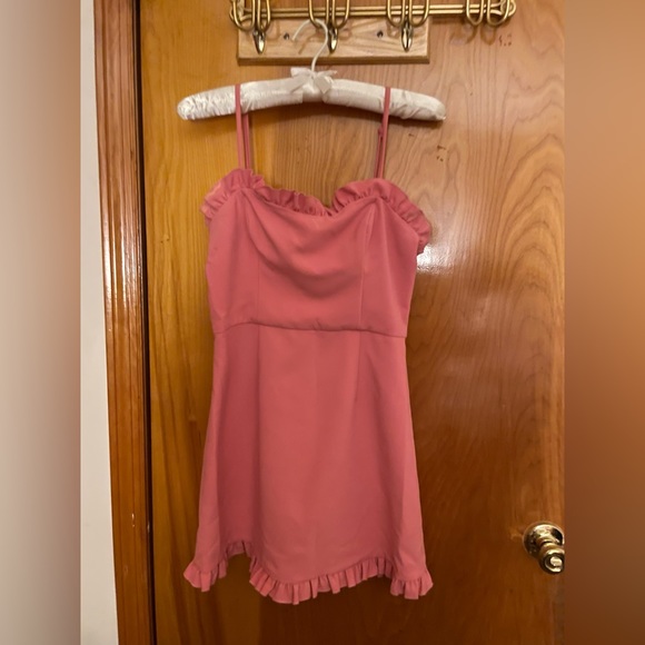 Pink French Connection Ruffle Dress - Picture 2 of 4